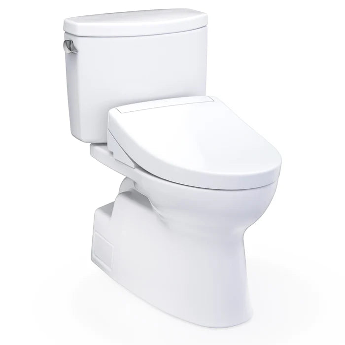 TOTO Vespin II Elongated Universal Height Toilet with Washlet+ S2 or S5 Bidet Seat MW4743346CEFG#01, MW4743446CEFG#01