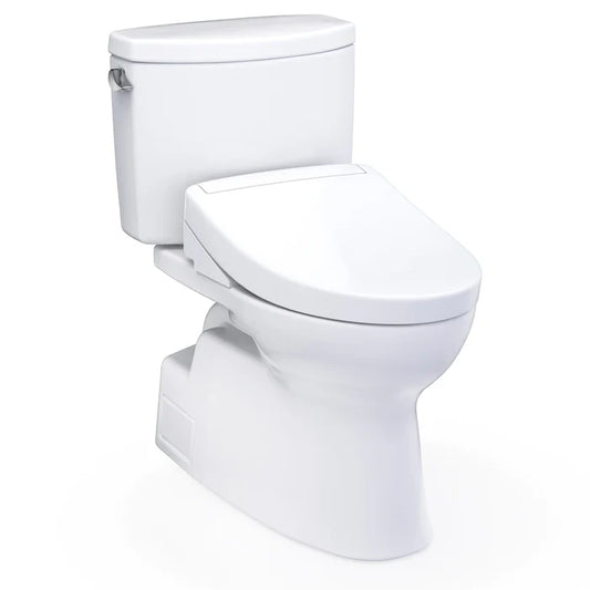 TOTO Vespin II Elongated Universal Height Toilet with Washlet+ S2 or S5 Bidet Seat MW4743346CEFG#01, MW4743446CEFG#01